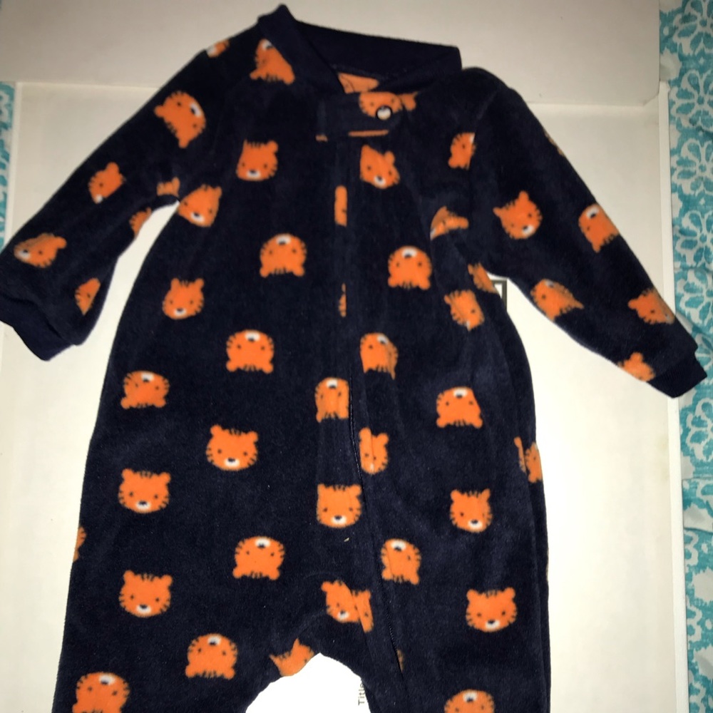 Fuzzy newborn pajama